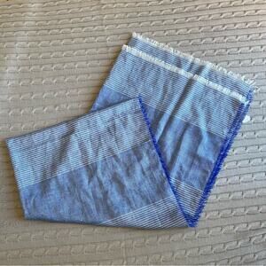 West Loop Blue & White Striped Scarf​